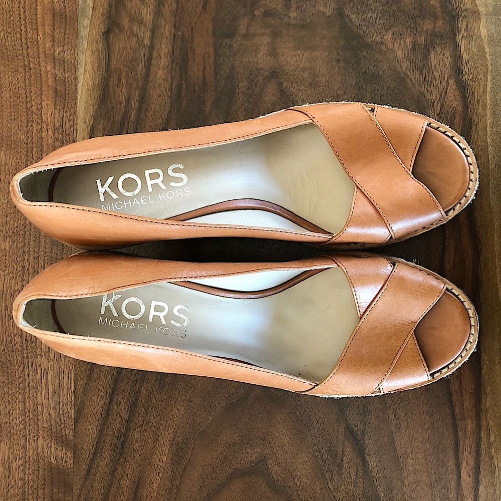 ❌SOLD❌ Michael KORS Sandals, Leather Open Toe ESPADRILLE! - Picture 3 of 16